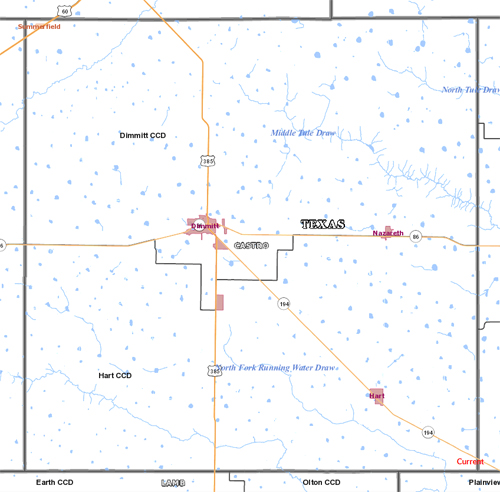 Castro County Map