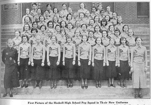 1935 Pep Squad in Their New Uniforms, Haskell County, Texas