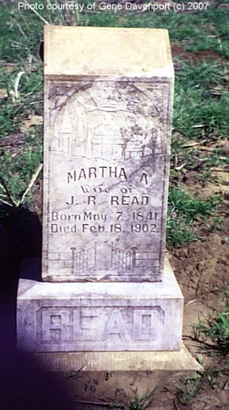 Martha Vaughn Read, Haskell County, Texas