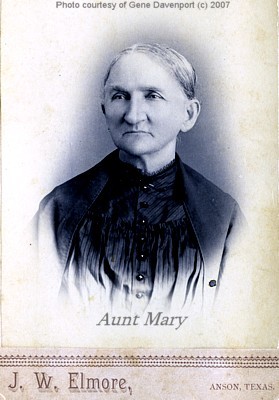 Aunt Mary Barkley, Haskell County, Texas