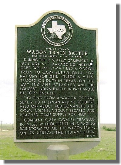 Site of Lyman's Wagon Train Battle, Hemphill County, Texas