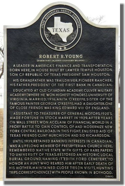 Robert R Young, Hemphill County, Texas