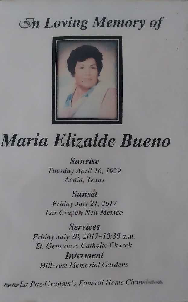 Maria Elizalde Bueno, Hudspeth County, Texas