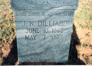 J. N. Dilliard, Tombstone