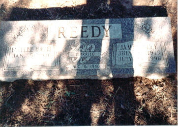 James Reedy and Wife Tombstone