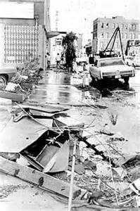 Hurrican Celia damage, 1970, Nueces County, Texas