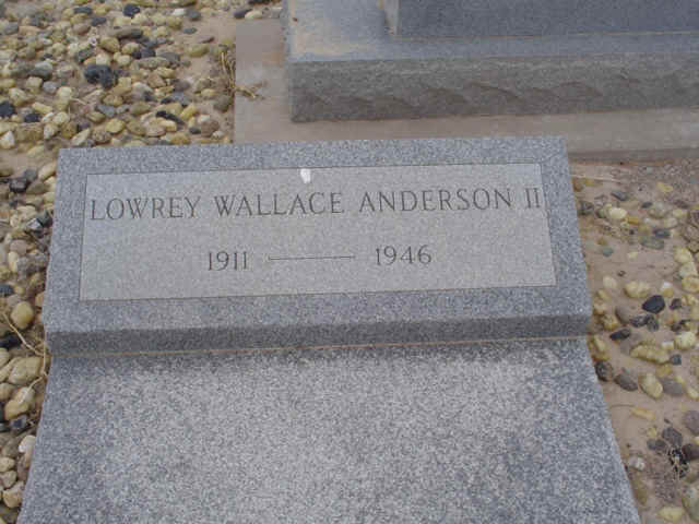 Lowrey Wallace Anderson II, Reeves County, Texas