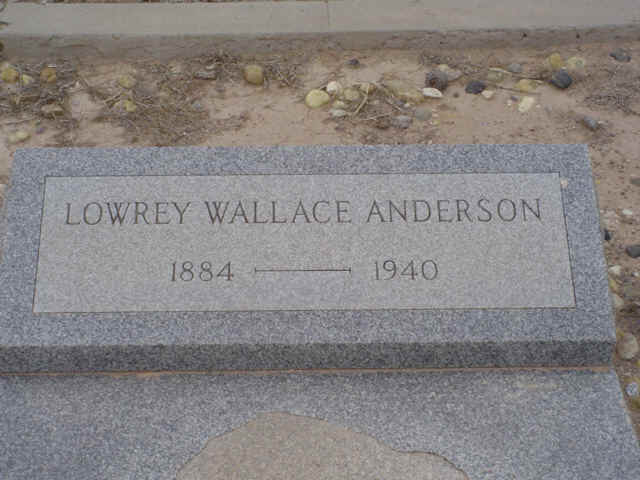 Lowrey Wallace Anderson, Reeves County, Texas