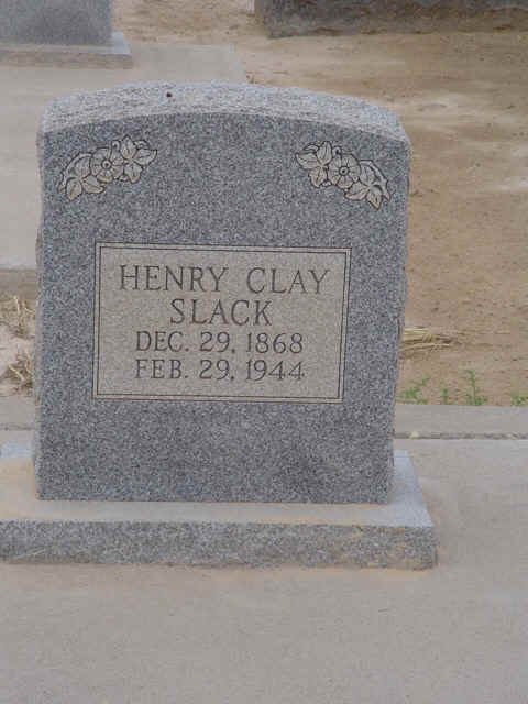 Henry Clay Slack, Reeves County, Texas