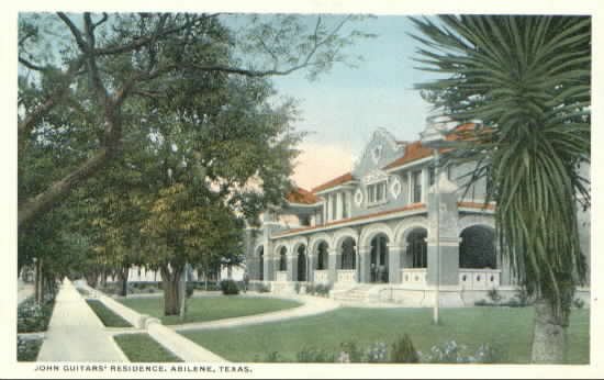 Postcard, Guitar Home, Abilene, Taylor County, TXGenWeb